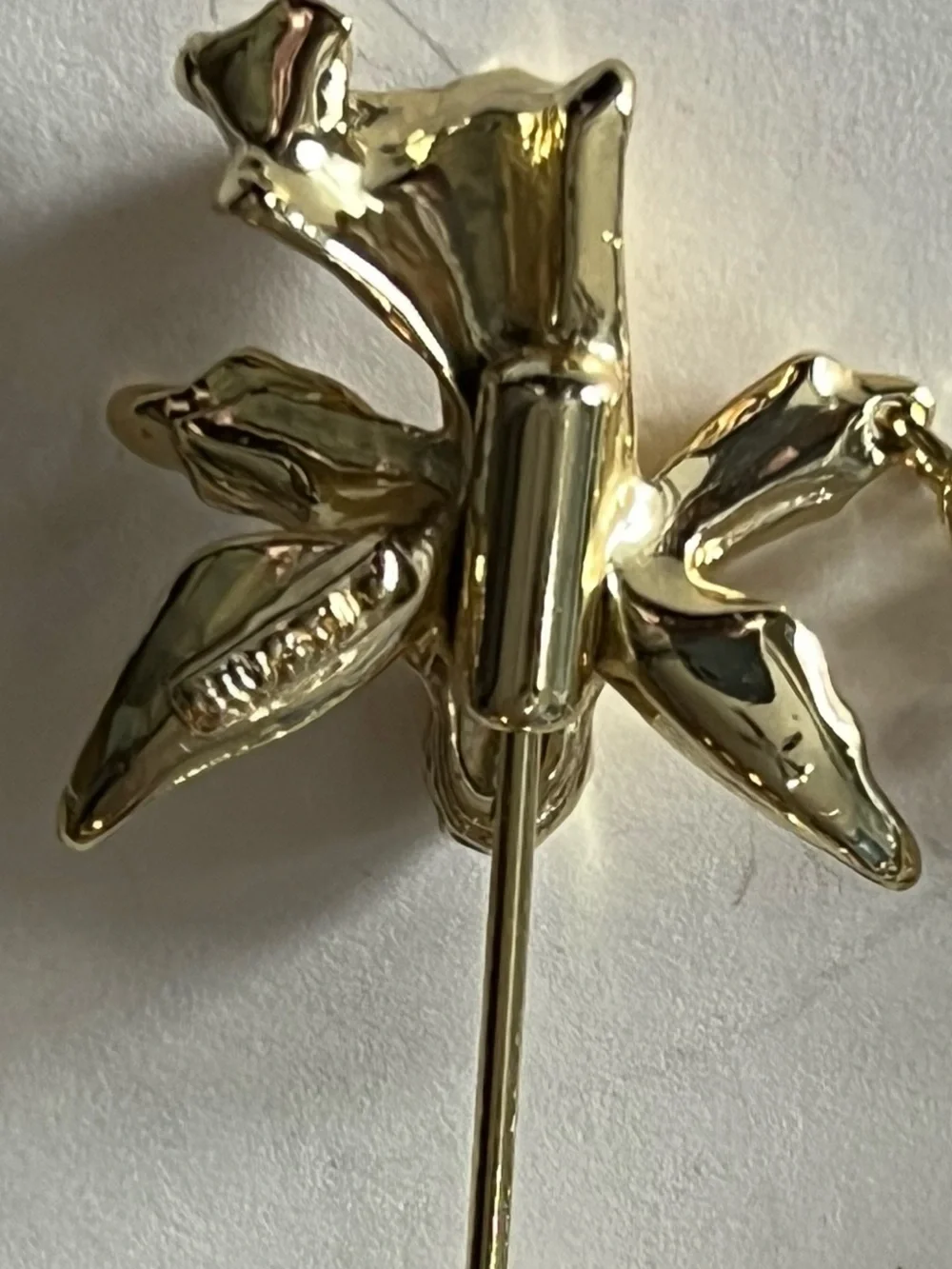 Vintage Giusti Angel S Initial Cherub Stick Pin Brooch Jewelry Golden Gift Idea